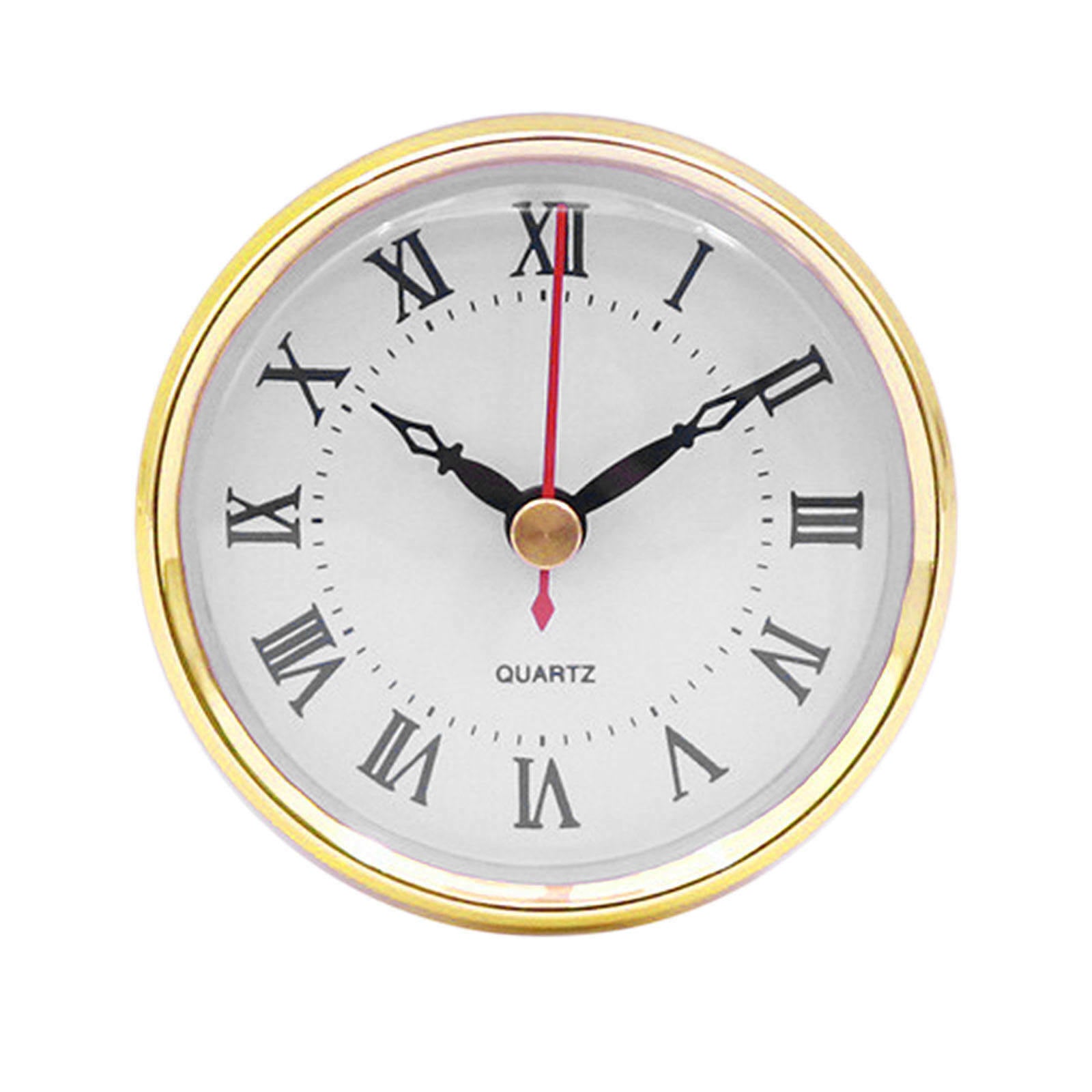 Classic Clock Movement 3" (80mm) Round Roman Numeral Quartz Clock Insert with