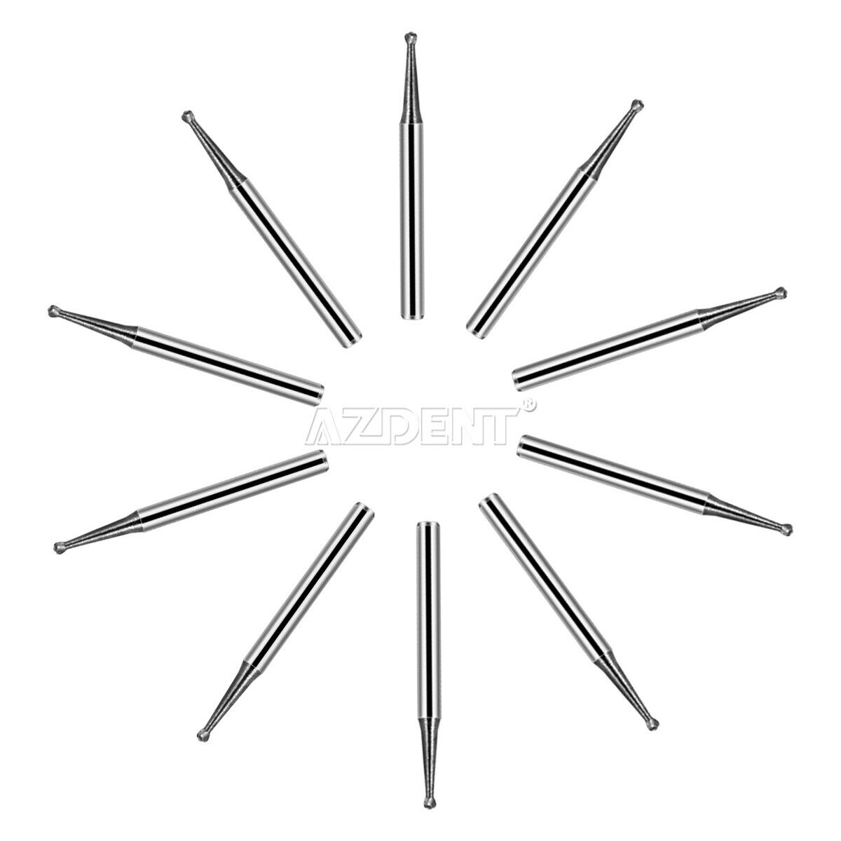 10KIts Dental Tungsten Carbide Burs Round Type for High Speed Handpiece FG 1