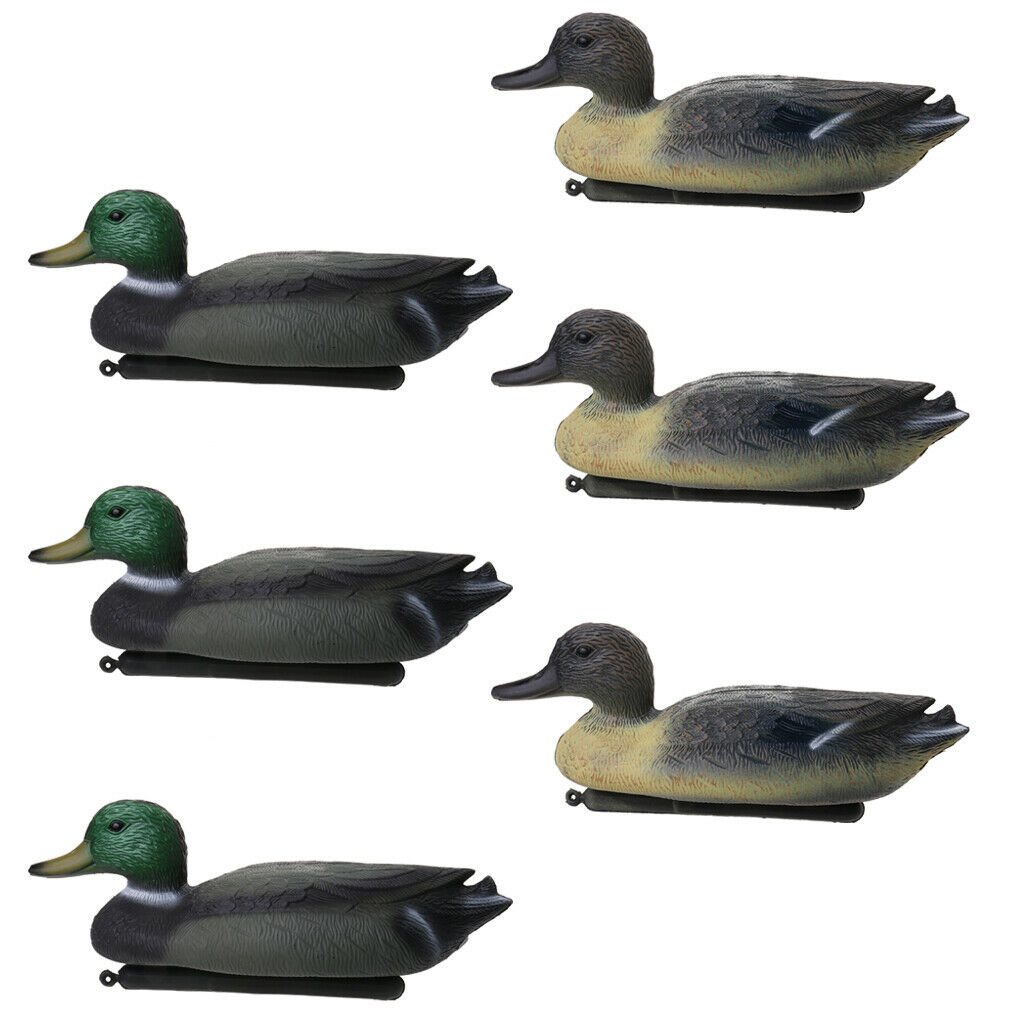 6 pieces decoy floating ducks bird decoration garden decoration