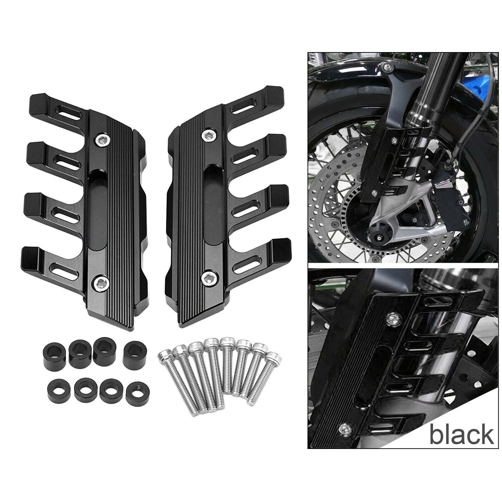 Front Fender Slider Protection Guard Cover For Kawasaki Z750 Z800 Black