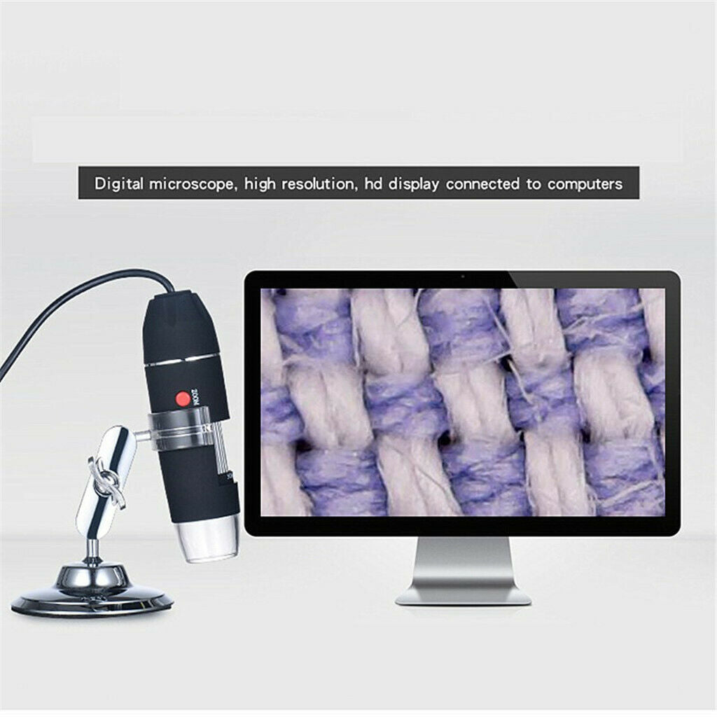 8 LED Light 1000X USB Digital Microscope Electronic Zoom Magnifier with Base