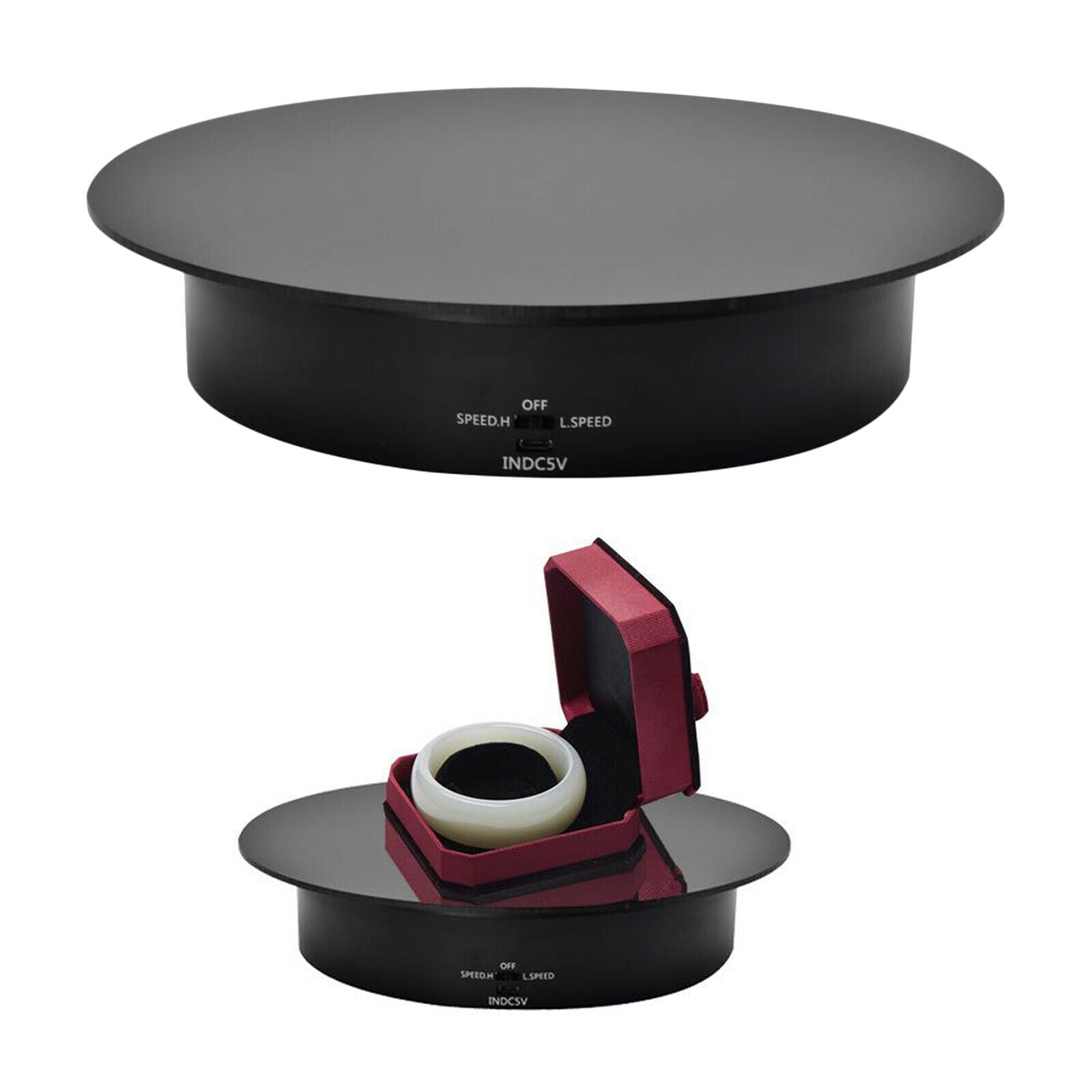 Turntable Rotating Display Stand for Photography Jewelry Watch Collectibles