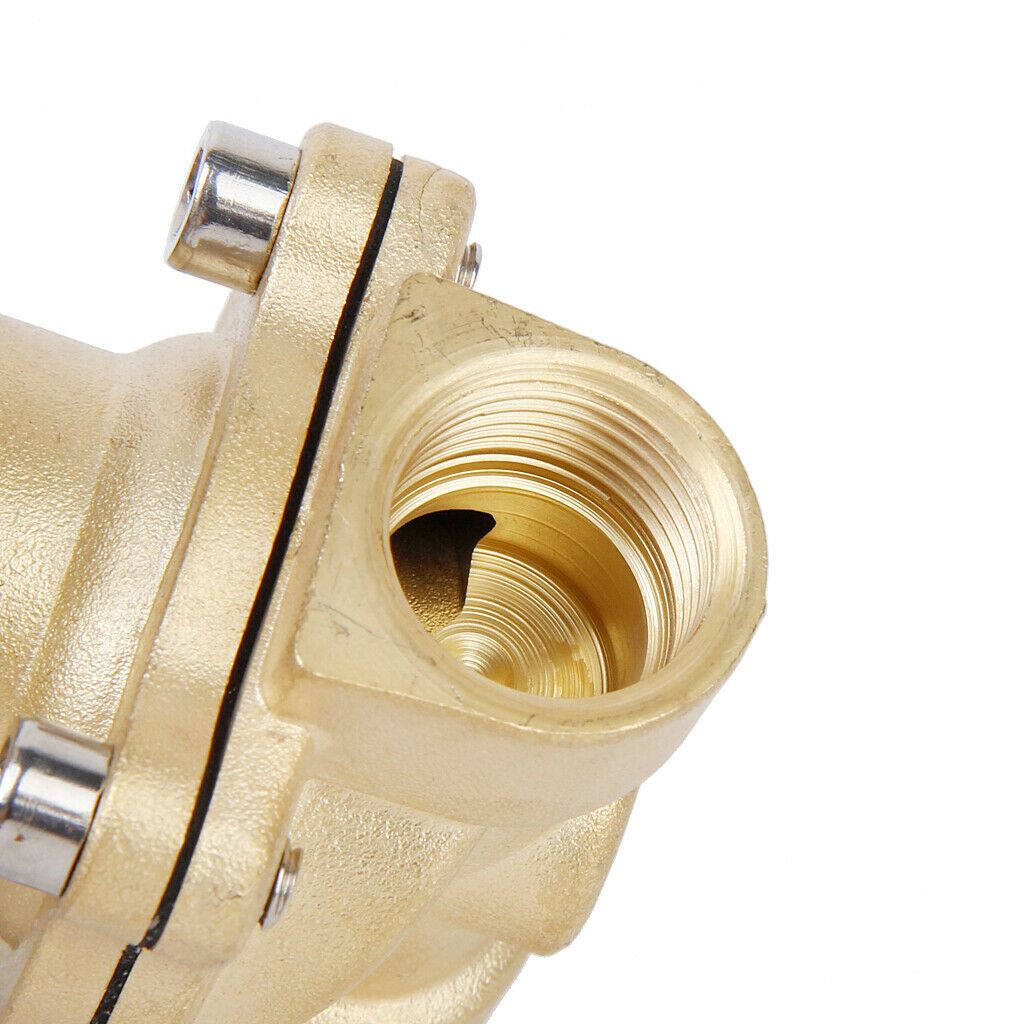 DC 12V 1/4 Inch Electric Solenoid Valve for Air Water+12V DC 1/2" Brass Electric
