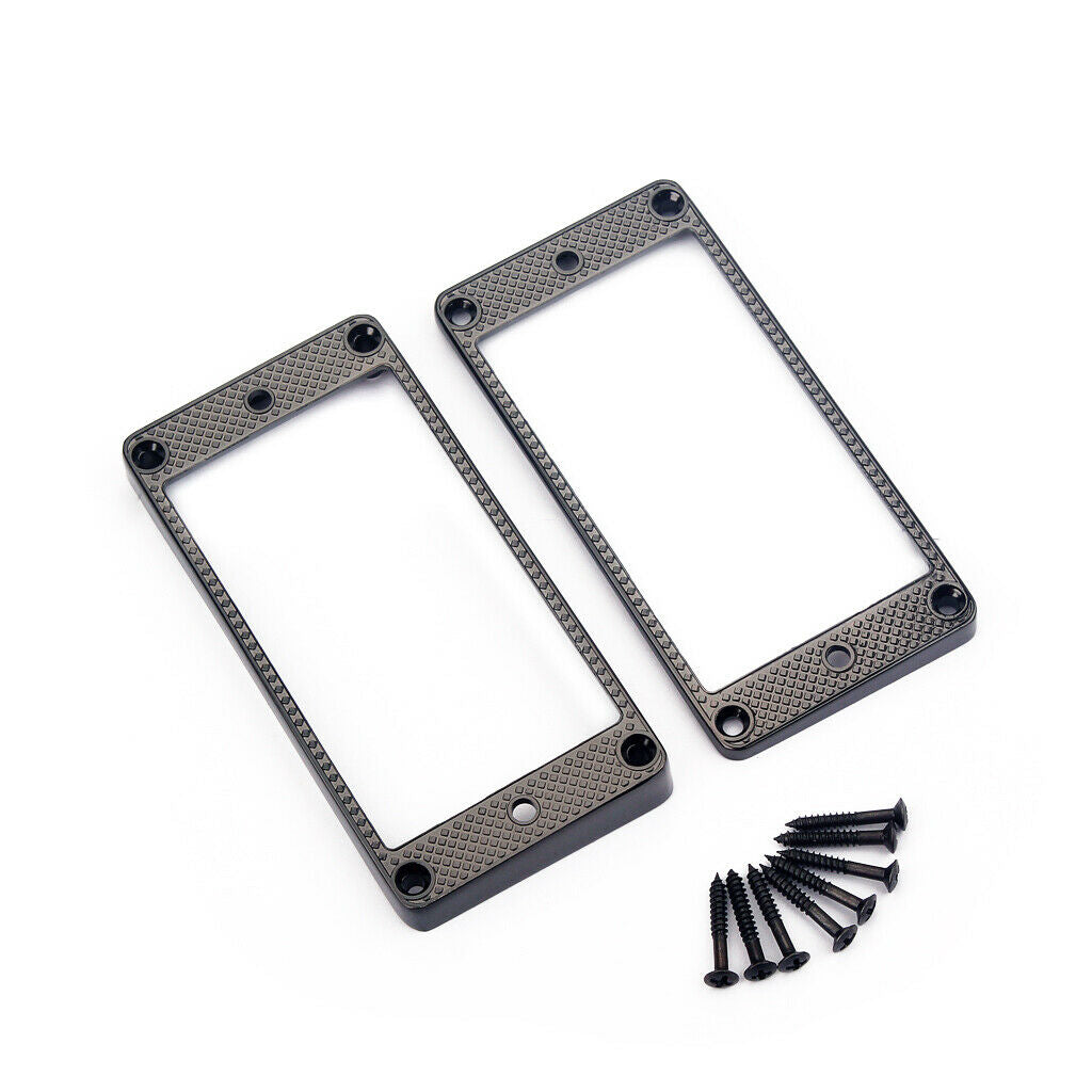 Replacement Parts Curved Humbucker Pickup Frame Mounting Rings for LP Electric