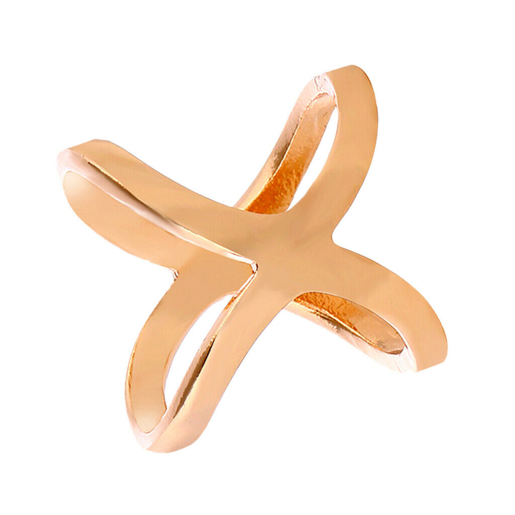 2 Pieces Lady Silk Chiffon Scarf Clip Ring Holder Wedding Party Cross Buckle