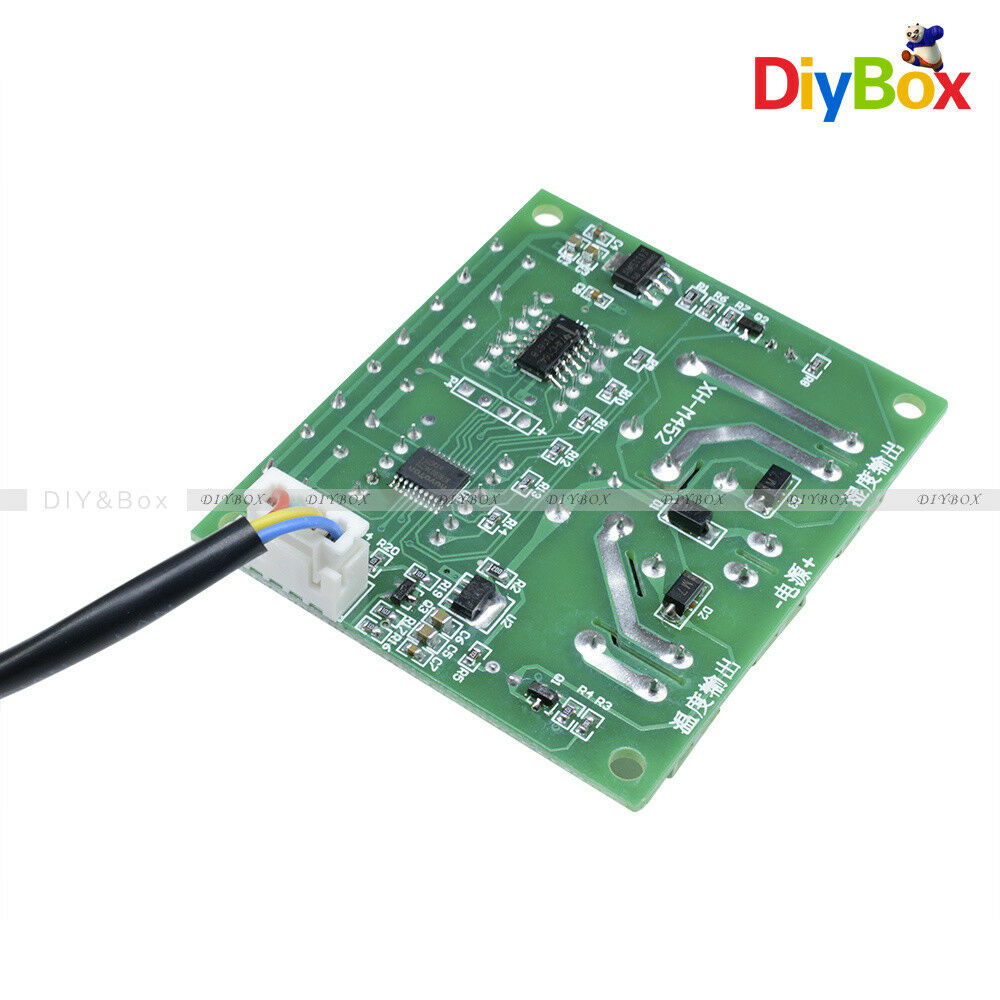 DC 12V XH-M452 Dual LED Display Temperature Humidity Thermostat Control + Probe