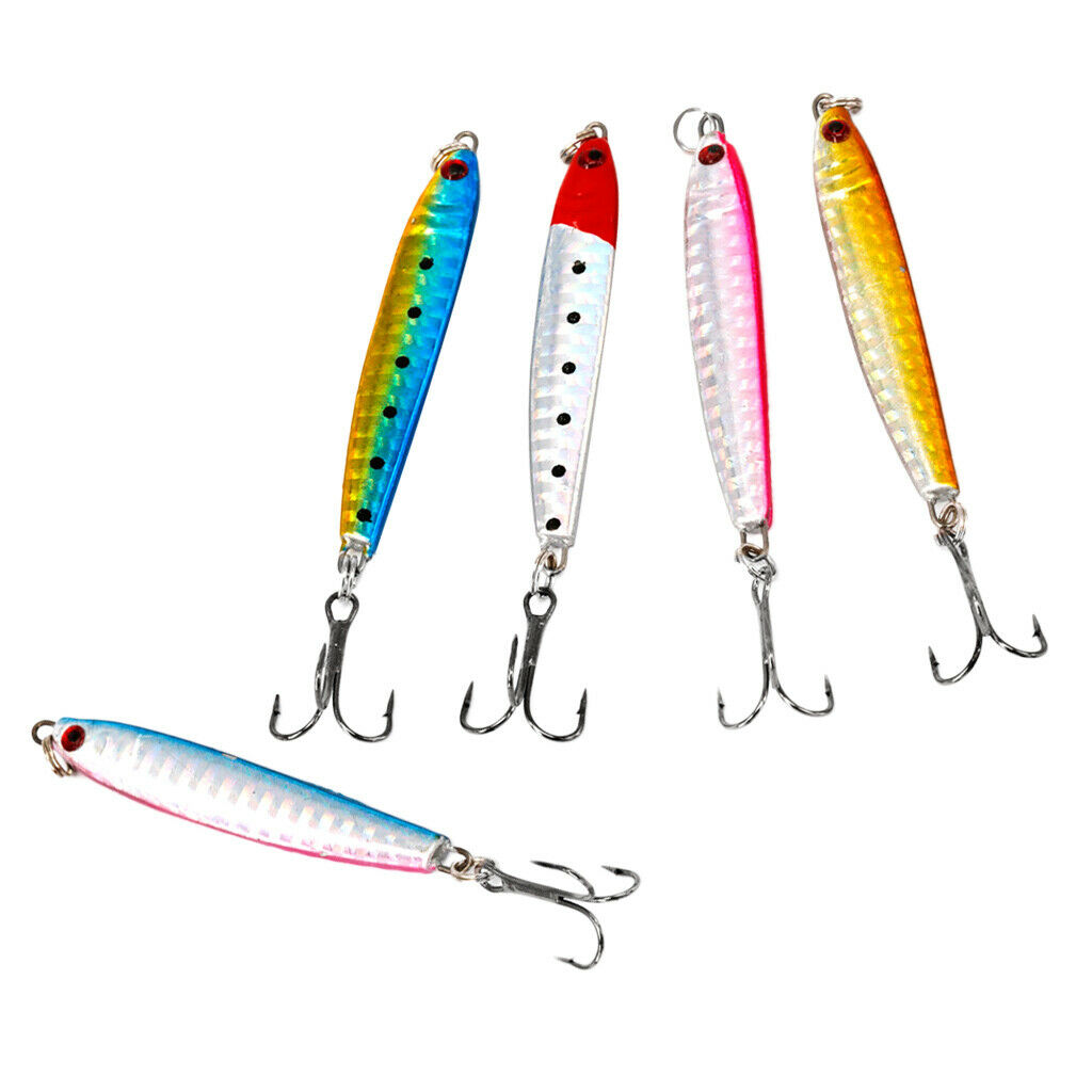 5Pcs/lot Heavy Duty Deep Sea Fishing Jigging Spoon Lures