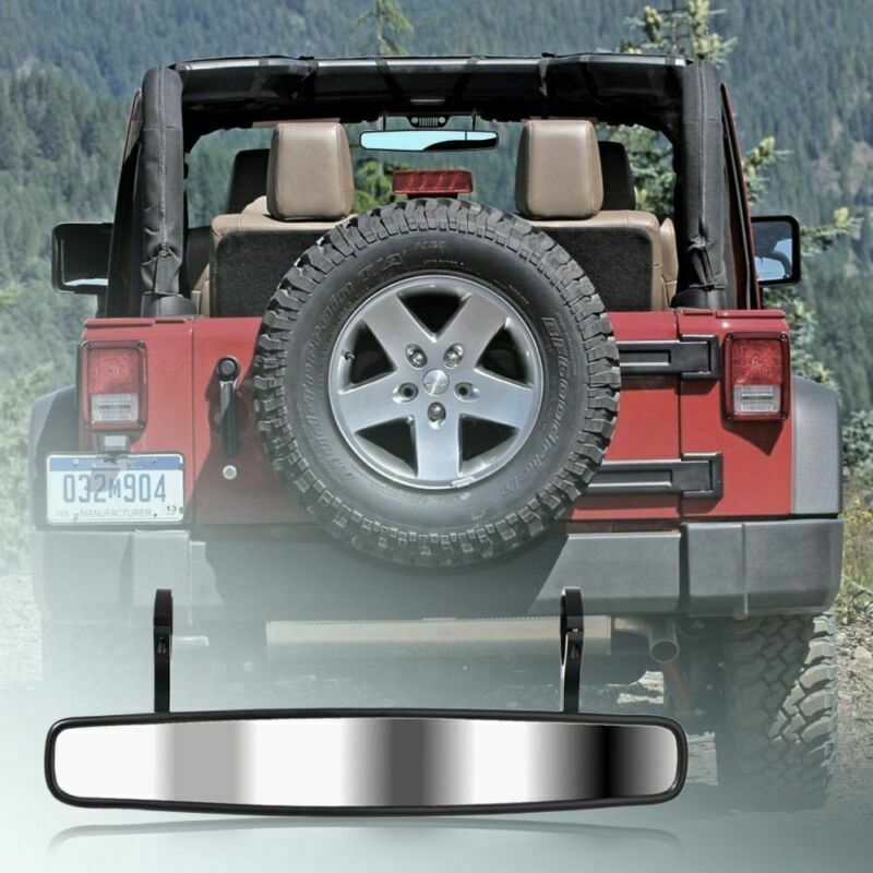 15" Wide Rear View UTV Mirror with 1.75" Clamp for ROUND ROLL BAR Units