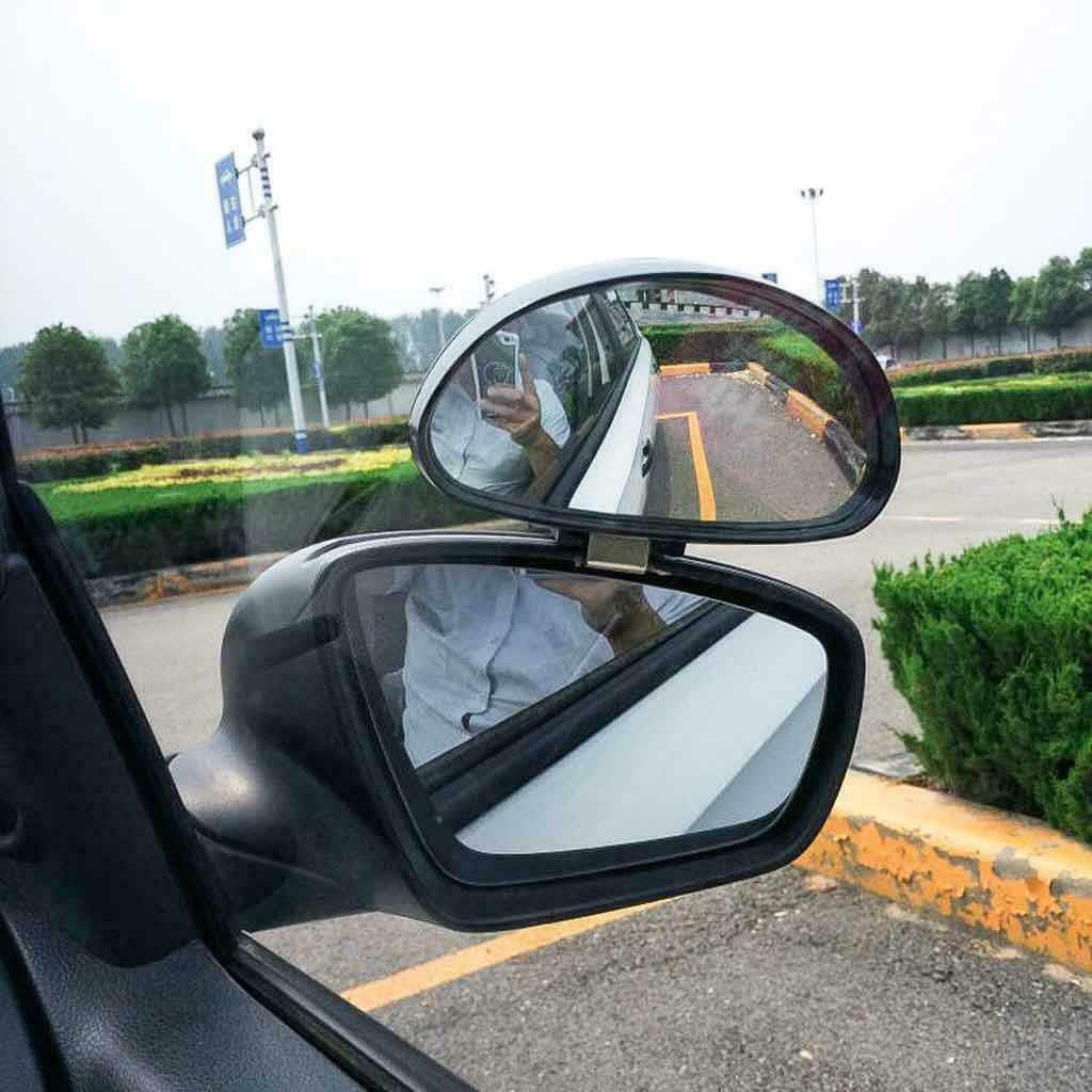 Pair Clip On Rear View Convex Car Parking Wide Angle Auxiliary Blind Spot Mirror