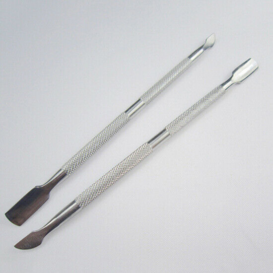 Stainless Steel Cuticle Nail Pusher Remover Double Ended Pedicure Tool Utility
