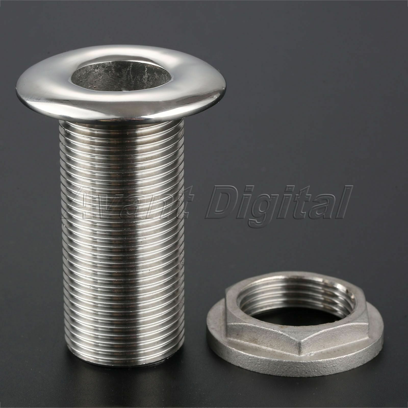 Stainless Steel Hardware Boat Thru Hull Fitting Drain Connector for 1" Hose