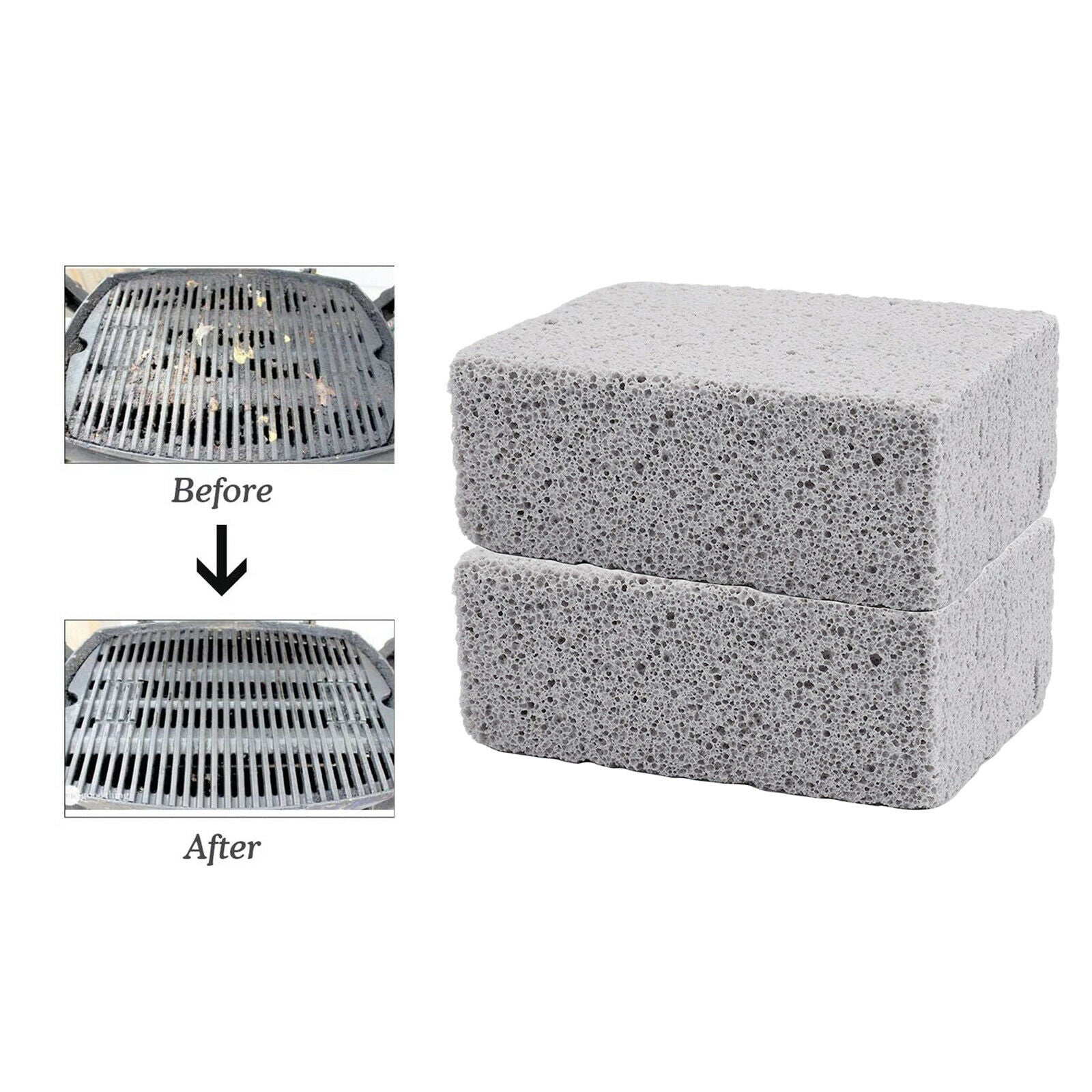 2x Grill Cleaning Brick Reusable Home Griddle Clean Block Anti-scratch