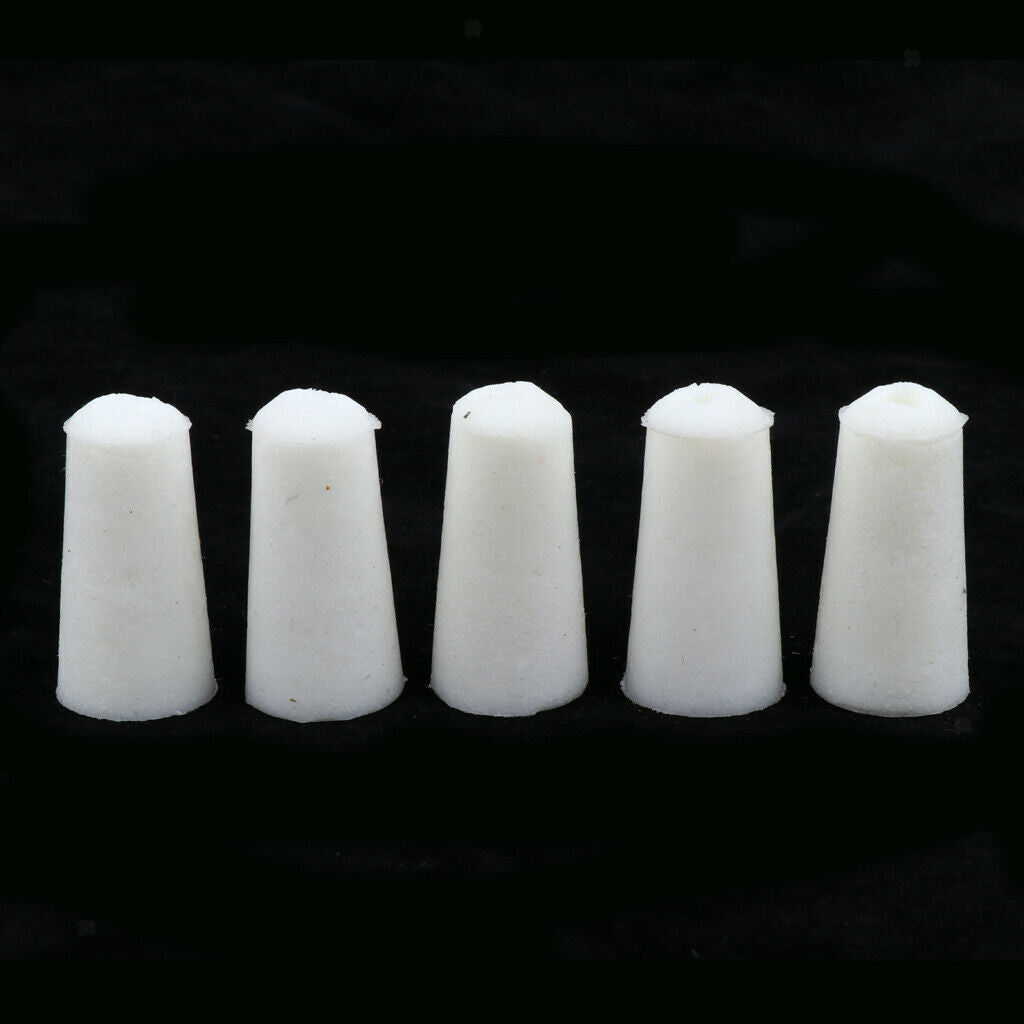 10 Pieces Silicone Test Tubes Stopper Drilled Bungs Caps 12-17mm/9-13mm