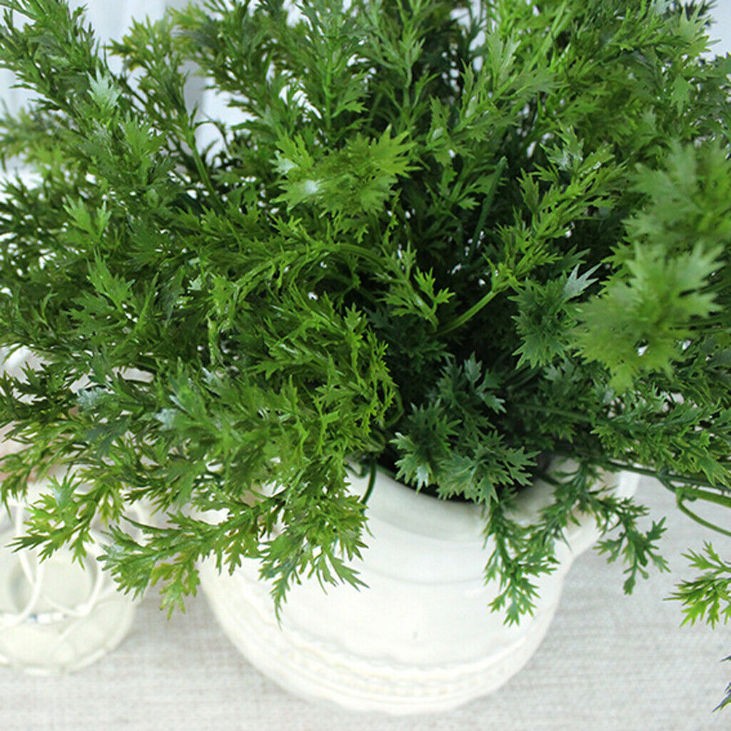 Realistic Parsley Plant Lifelike Green Potted Flower Decor for Indoor Office