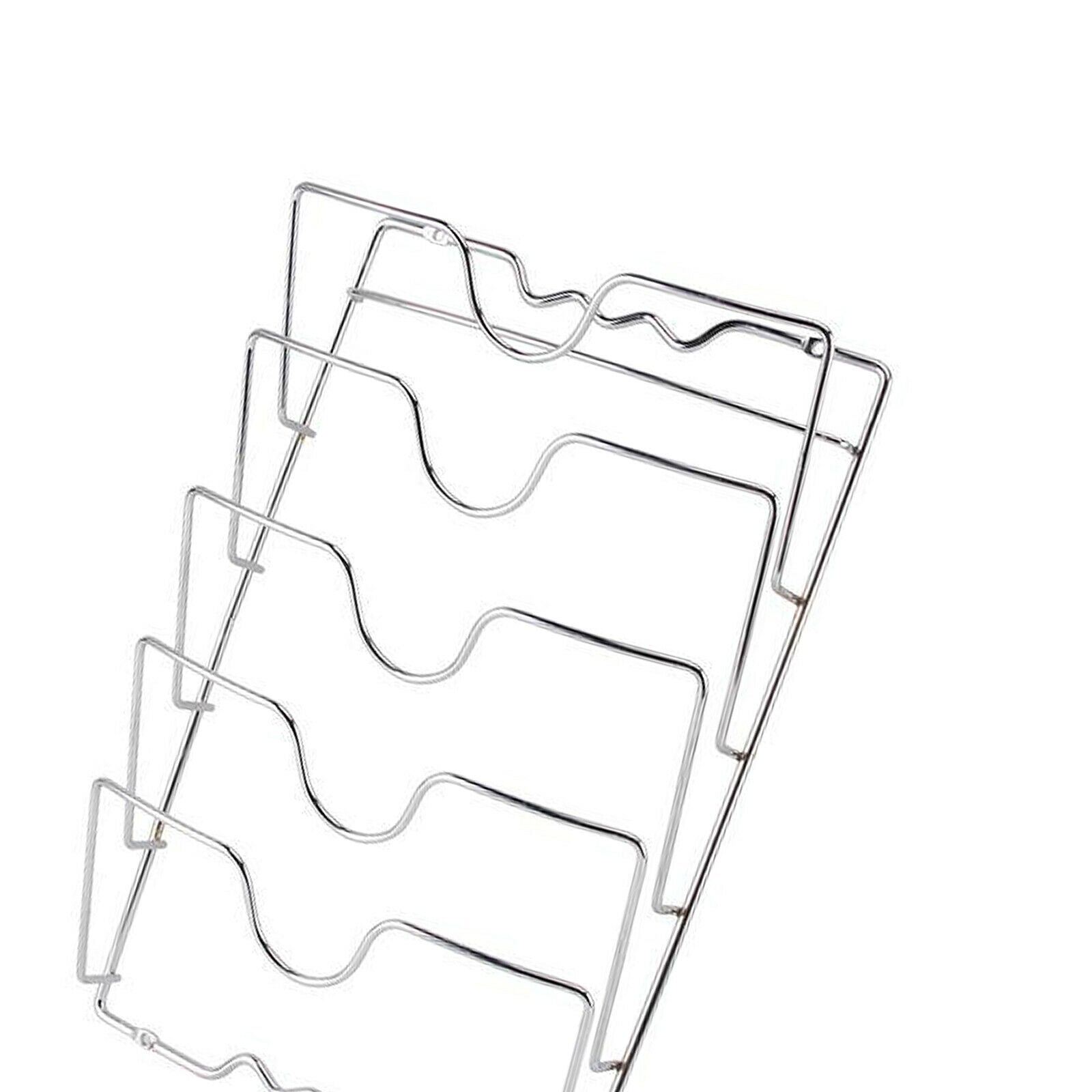 5 Layer Pan Lid Holder Rack Pot Cover Organizer Kitchen Bakeware Accessories