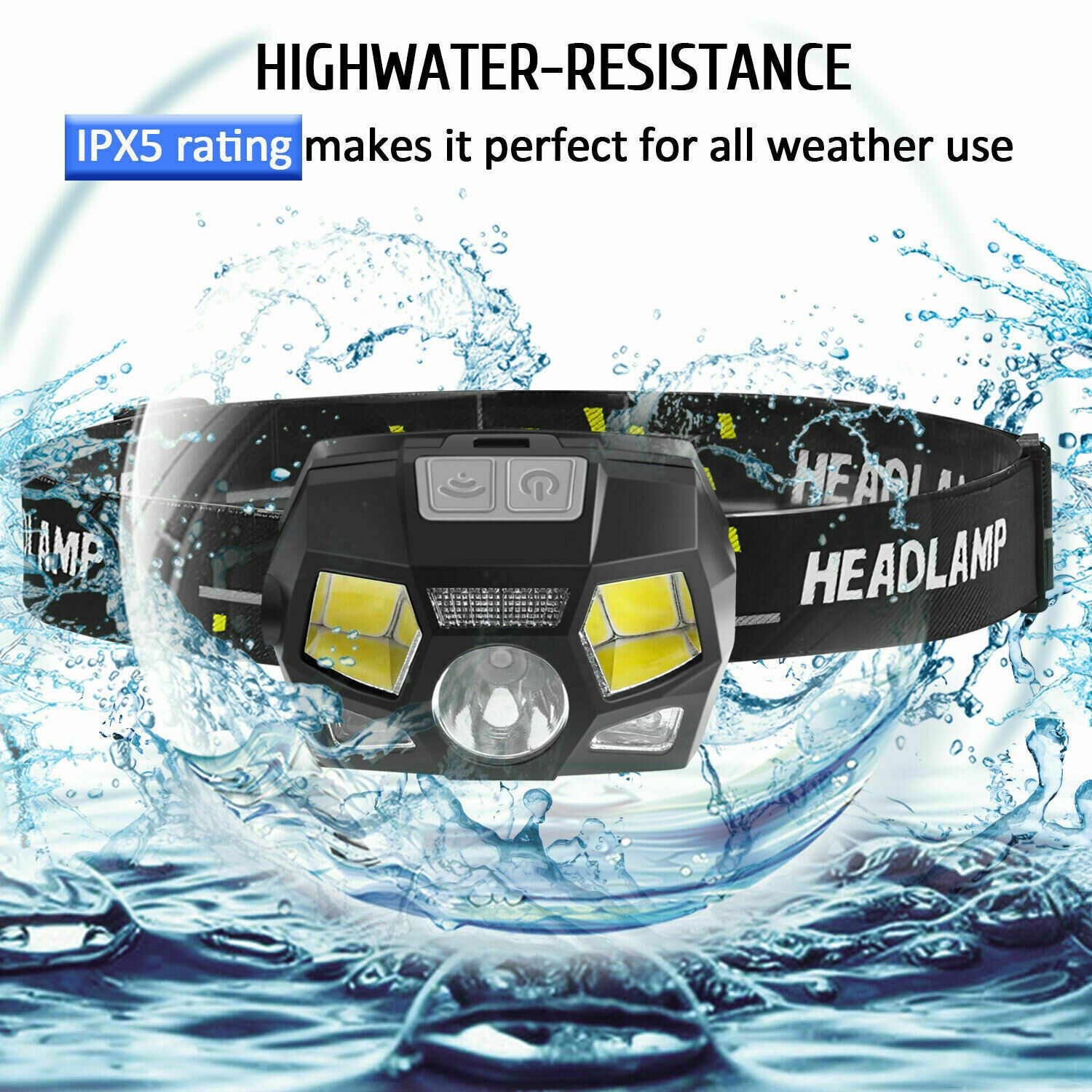 LED Headlamp USB Rechargeable Headlight Head Lamp Flashlight Camping Waterproof