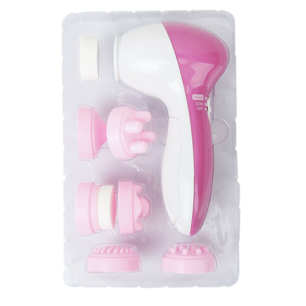 6-in-1 Face Pore Dirt Remover Exfoliating Brush Facial Skin Beauty Massager