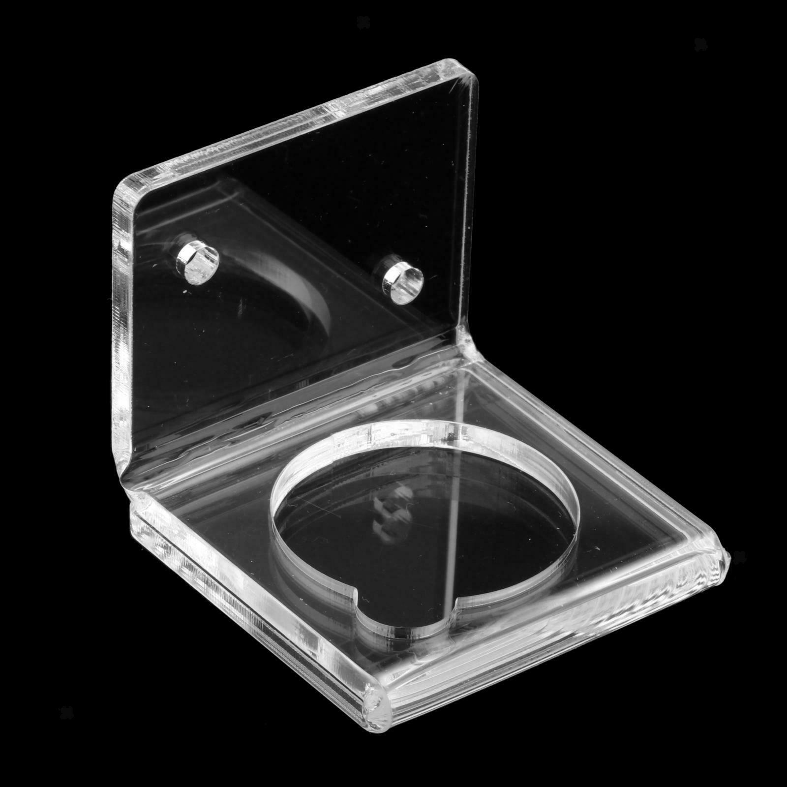 Clear Acrylic Fishing Rod Holder 3-Rod Pole Rack Vertical Wall Mounted