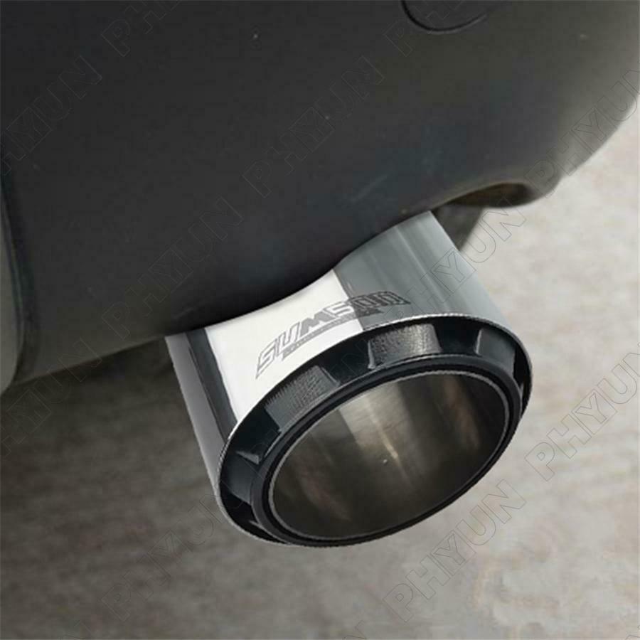 2.5'' In 3.5'' Out Car Exhaust Tip Tail Pipe Chrome Stainless Steel Universal