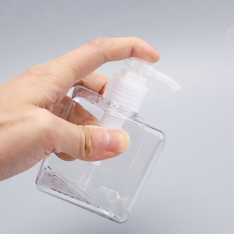 250ml Empty Emulsion Bottle Transparent Plastic Liquid Dispenser Shampoo BoDD