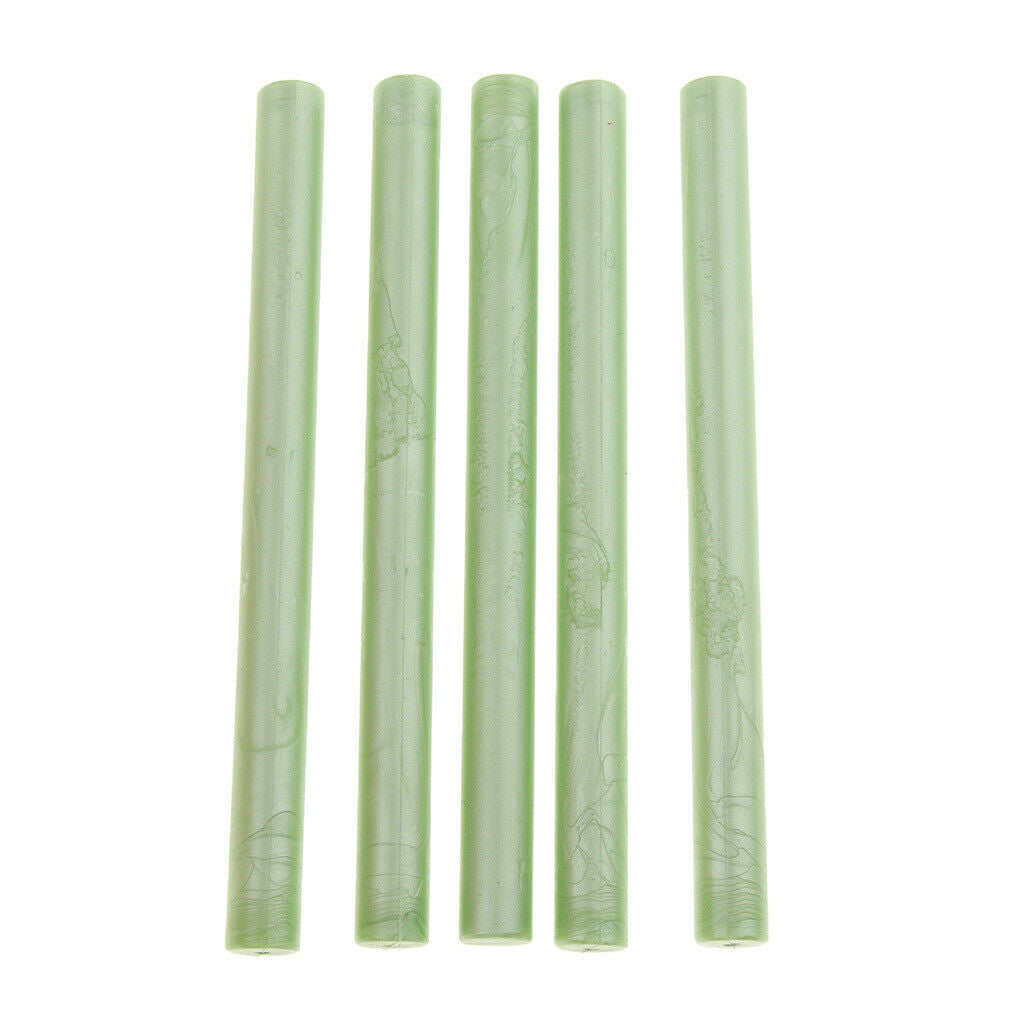 10Pcs Light Green Round Sealing Wax Stick for Glue Gun Wedding Invitation Card