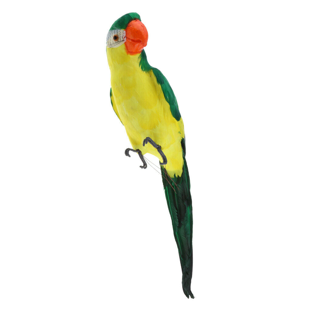 Lightweight Green Parrot Birds Ornament Outdoor Garden Tree Statue Lawn Decor
