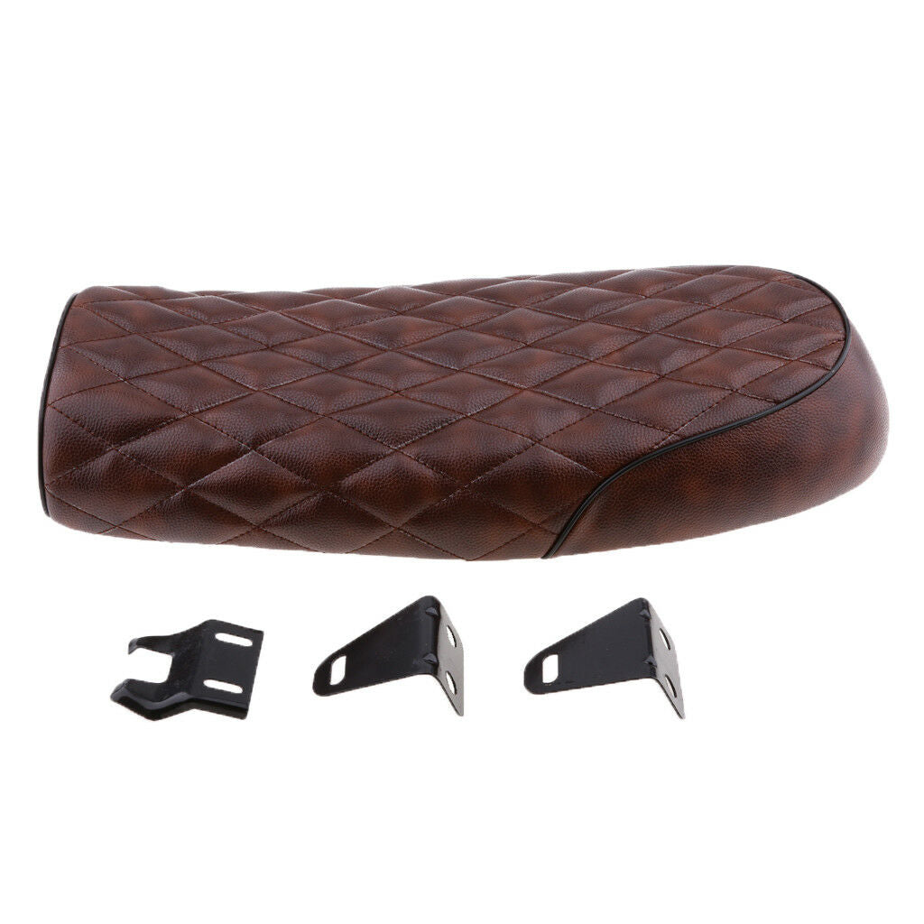 Brown Flat Brat Cafe Racer Seat  Fit Suzuki GN125 GN400 GR650 GS GT