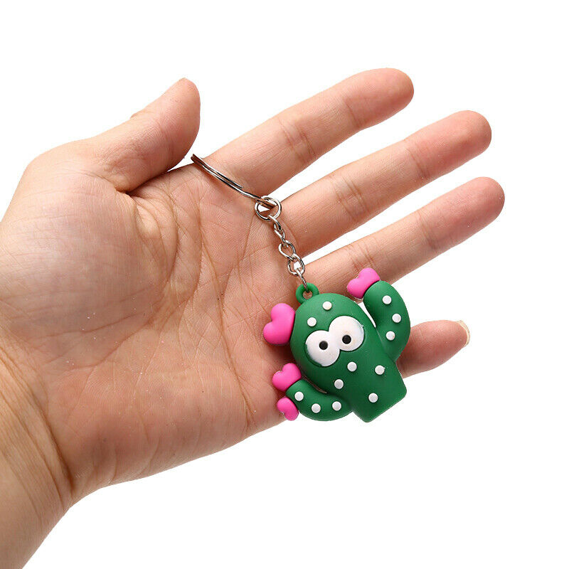 Simulation Cactus Key Chain Key Ring Car Bag Hangbag Plant Charm Pendant .l8