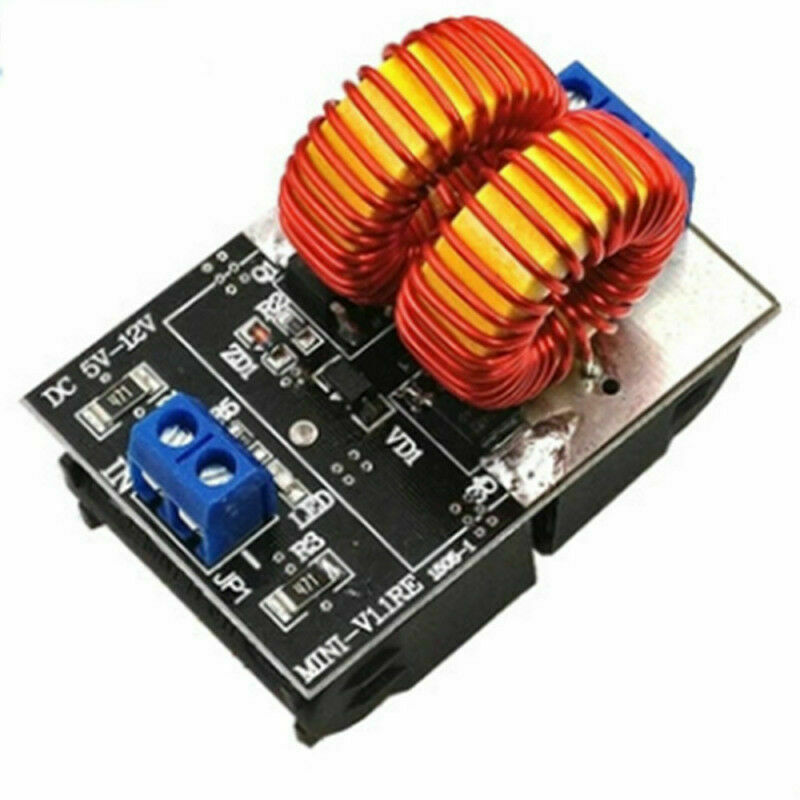 120W 5V-12V Low Voltage ZVS Induction Heating Power Supply Module w/Heater Coil