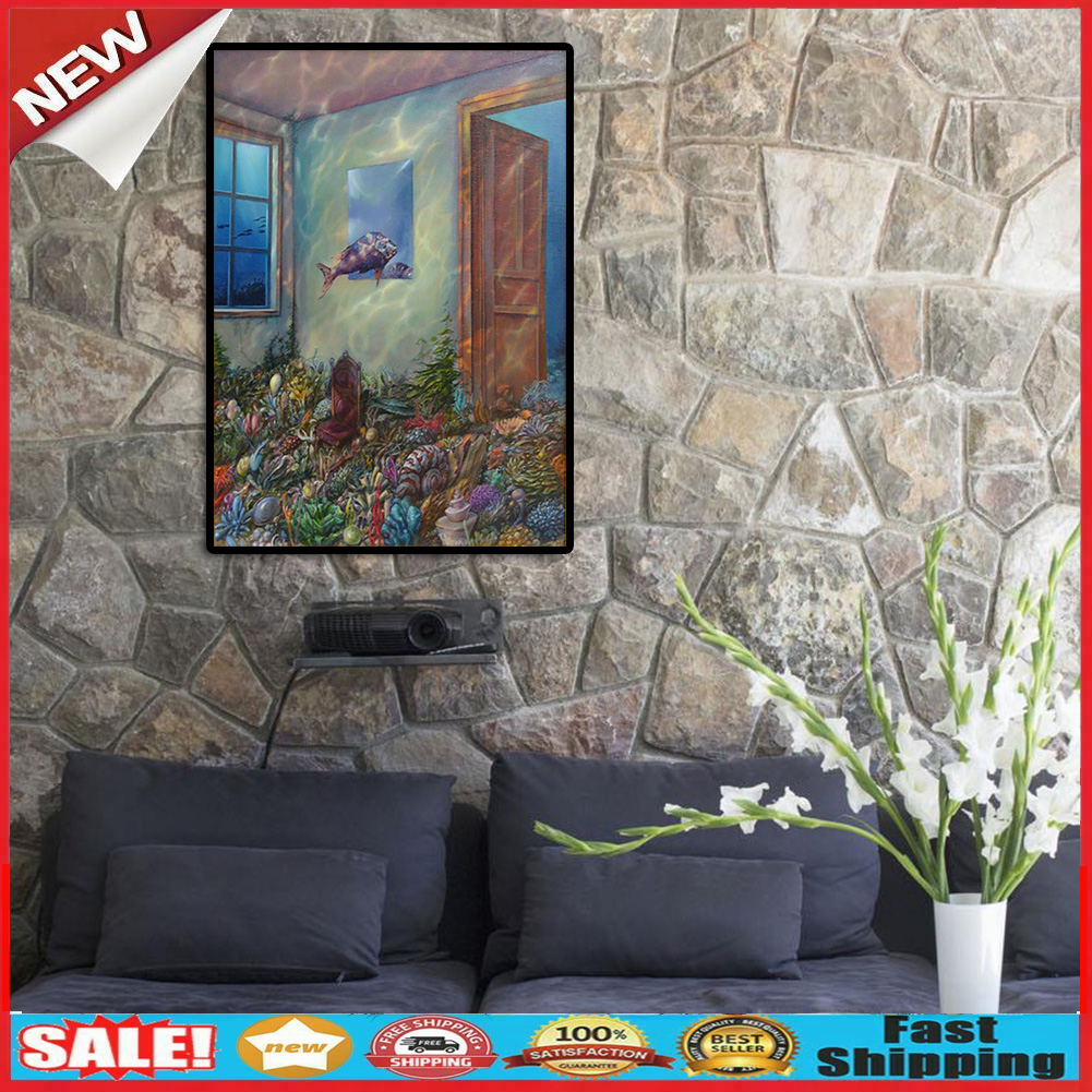 Underwater Animals Diamond Painting Cross Stitch DIY Full Drill Mosaic Kit @