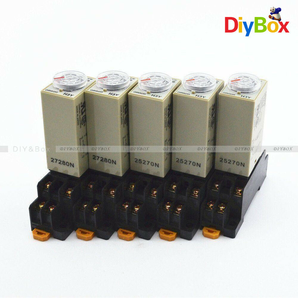 1-30 Minute H3Y-2 Base Power On Time Delay Solid-State Timer Relay DPDT AC 220V