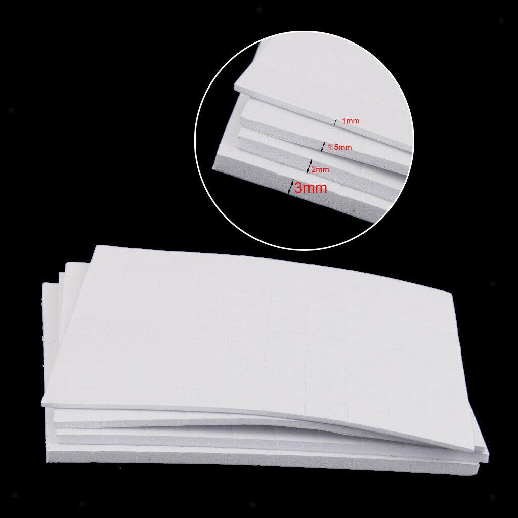 24 Sheets Double Sided Self Adhesive Foam Pads Squares for DIY Art Craft 2mm