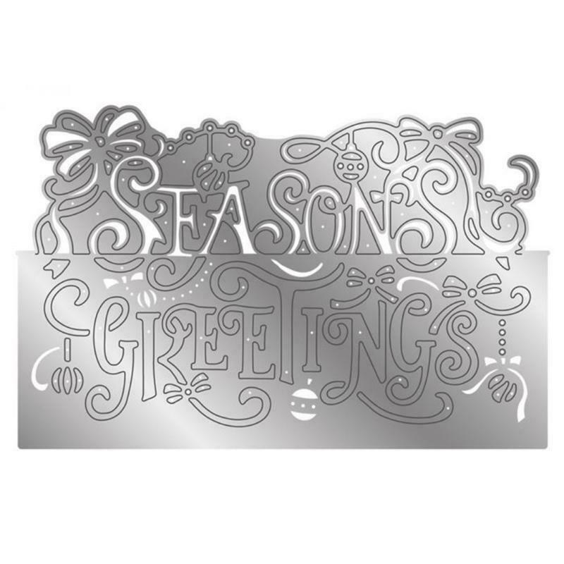 Season Greeting Metal Cutting Dies Stencil DIY Scrapbooking Album Paper Card