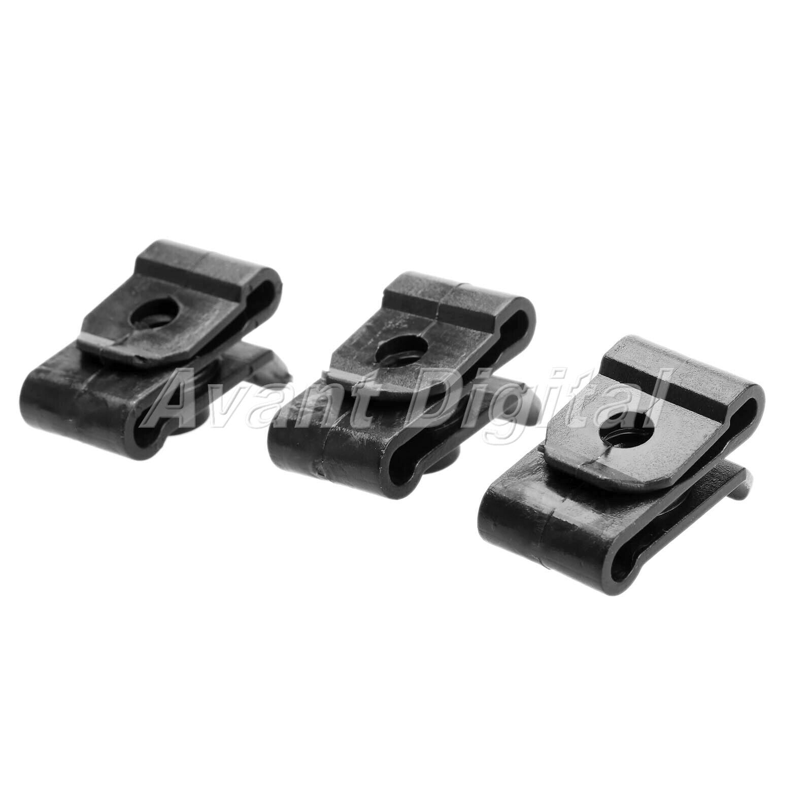 50PCS Black Plastic Plug Fastener Hood Prop Rod Support Clips Rivets for Car
