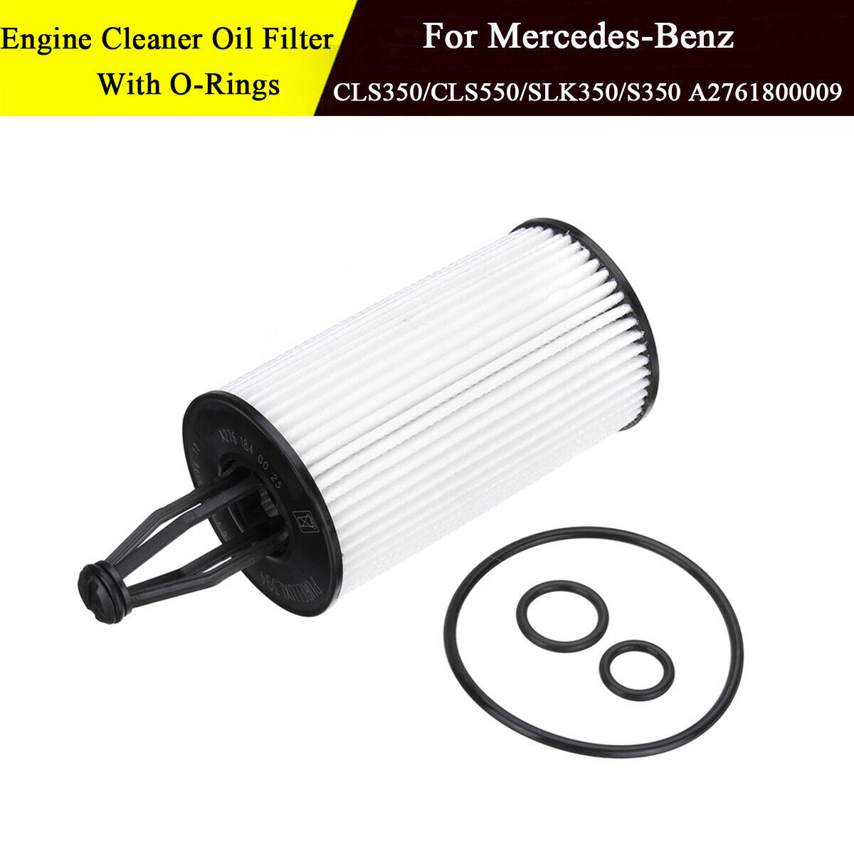 Engine Cleaner Oil Filter With O-Rings For Mercedes-Benz CLS 350 550 SLK350/S350