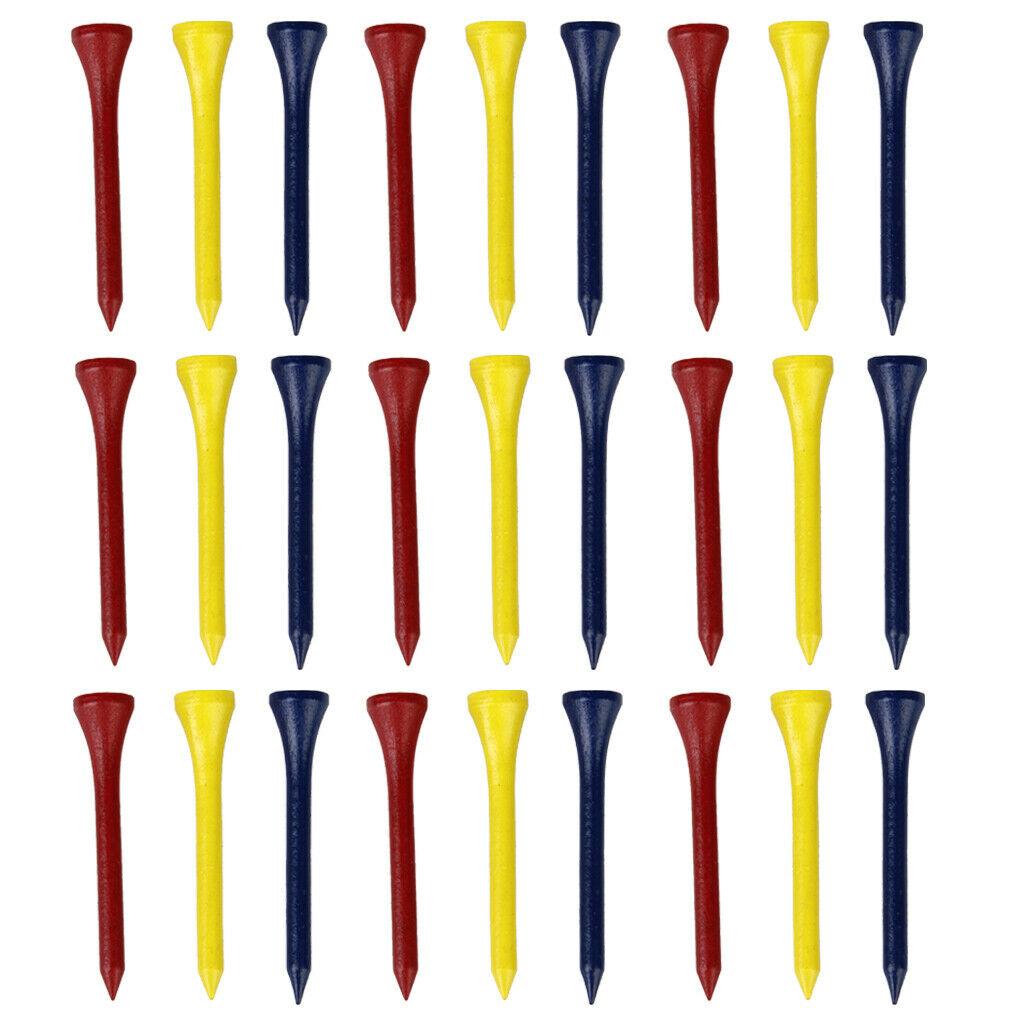 200x Mixed Color Wooden Wood Golf Tees 54mm Golfer Aid Tool Accessories 54mm