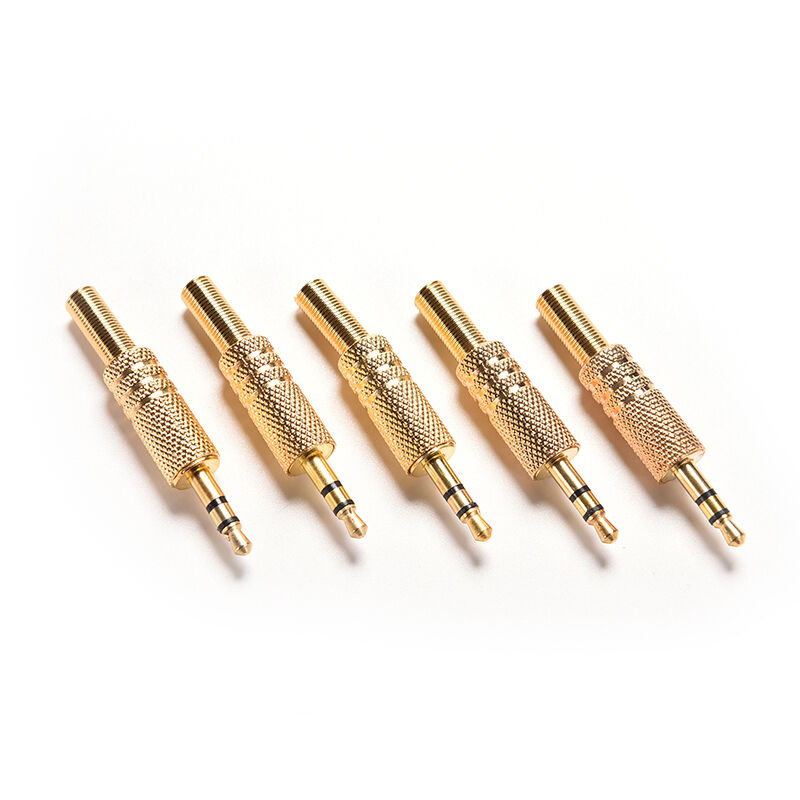 3.5mm 1/8" Stereo Male Audio TRS Jack Plug Adapter Connector Plated Gol.l8