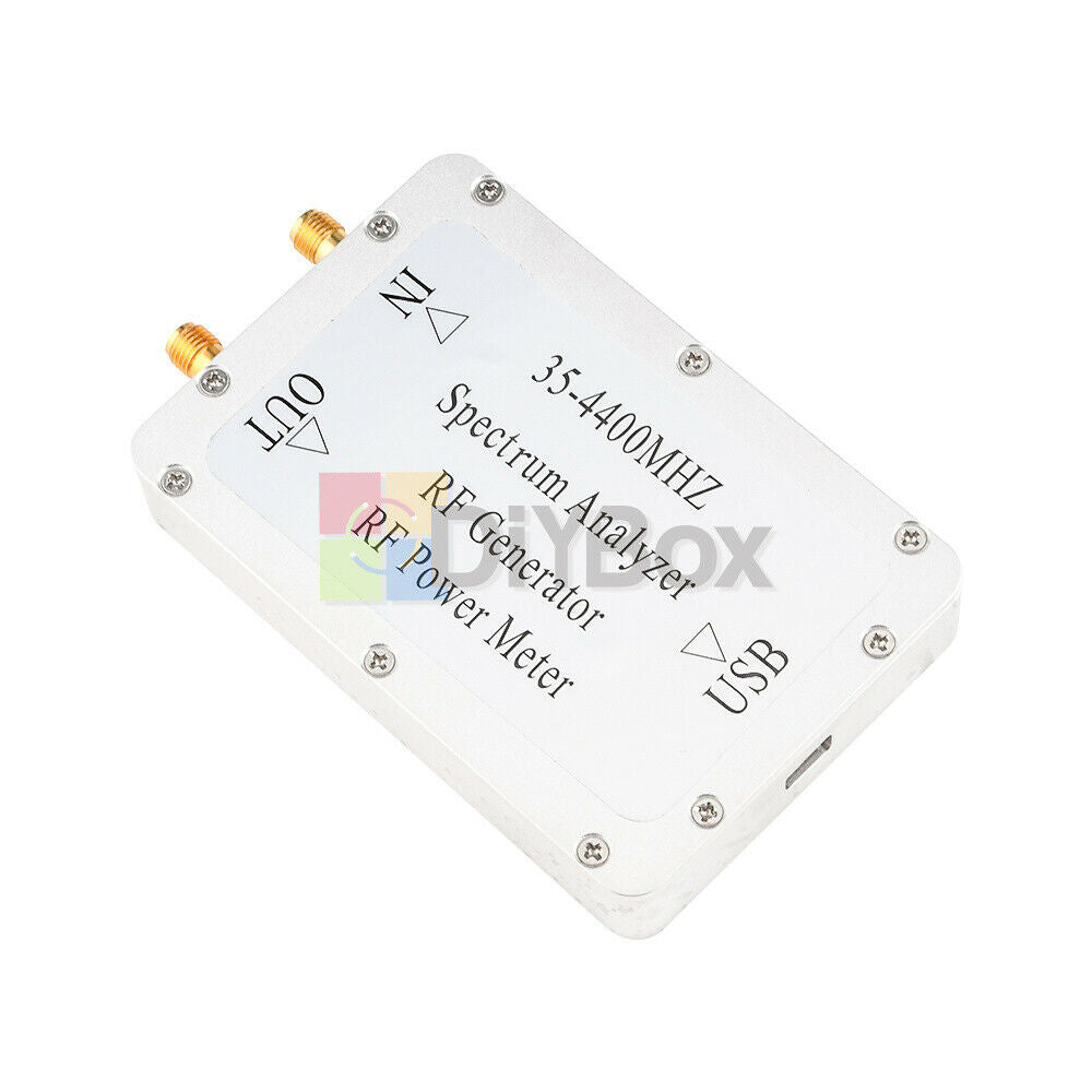 Spectrum Analyzer  Sweep Signal Source 35-4400MHz RF Power Meter CNC Shell