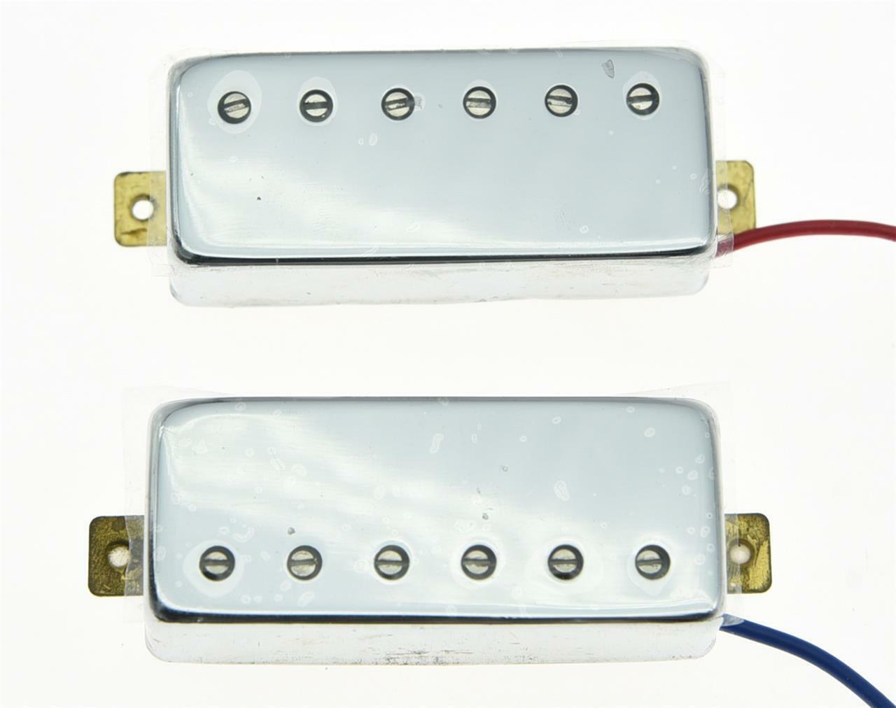 Chrome LP Guitar Mini Humbucker Neck & Bridge Pickup Set Pickups for Les Paul