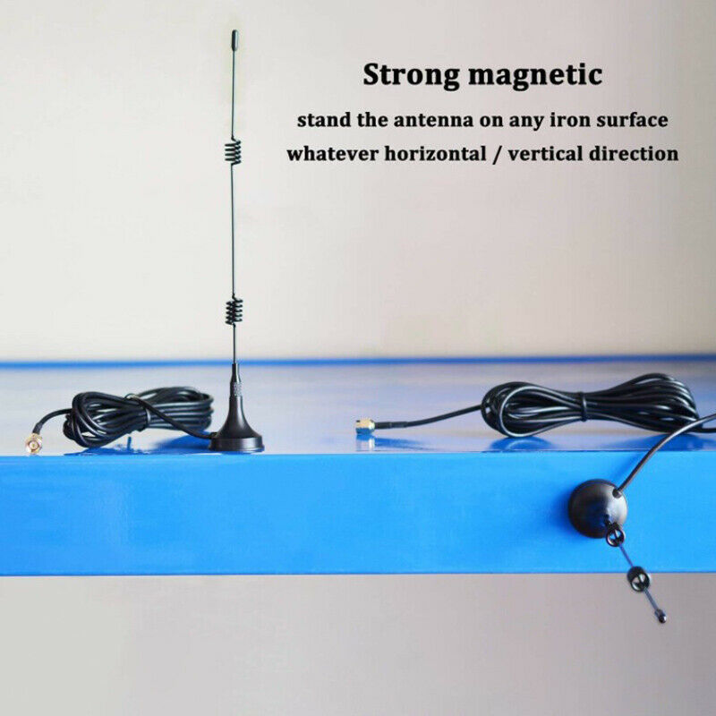 1pc 2.4G Dual Band pole antenna SMA Male/RP SMA Male with Magnetic ba.l8