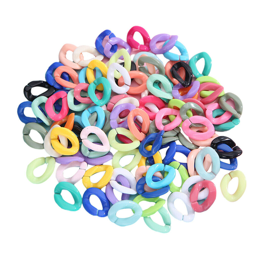 700pcs Acrylic Colorful Link Chain Buckle Accessories for DIY Jewelry Making