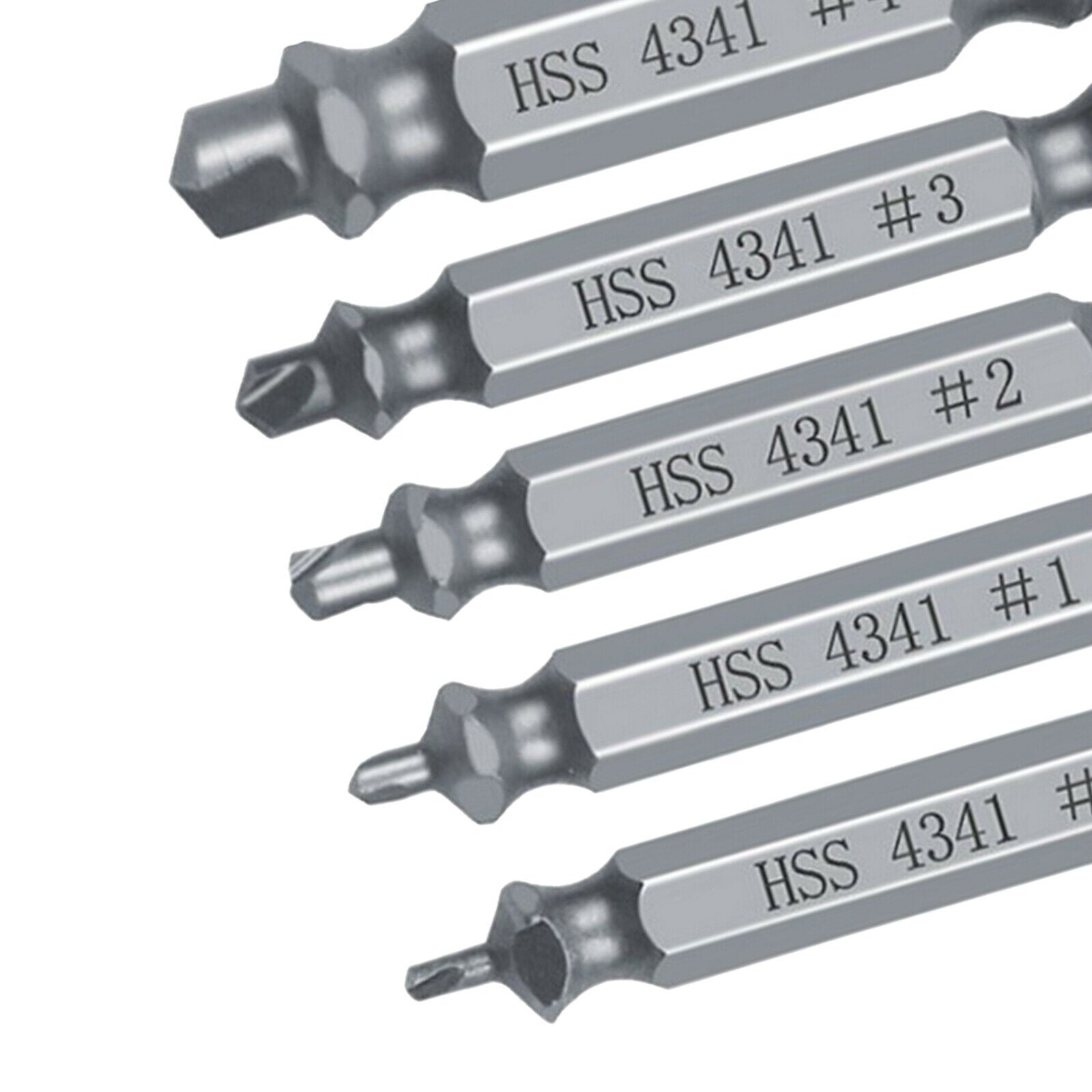 5pcs Screw Extractor Set Removes Damaged & Stripped Screws and Broken Bolts