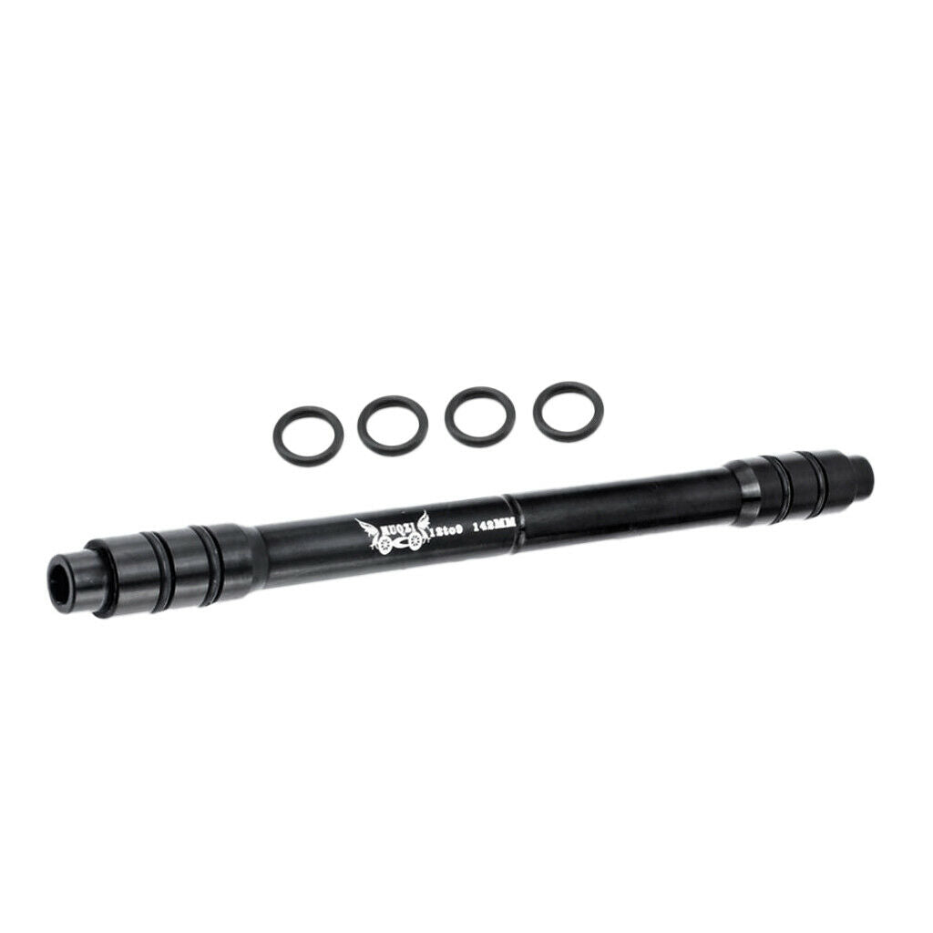 Bike 12mm Thru Axle to 9mm Quick Release Front Wheel Hub Adapter 142mm Black
