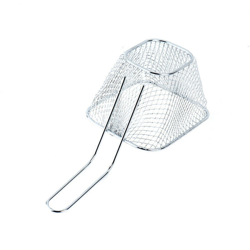 French Fries Basket Portable Stainless Steel Chips Kitchen Mini Frying Ba.l8