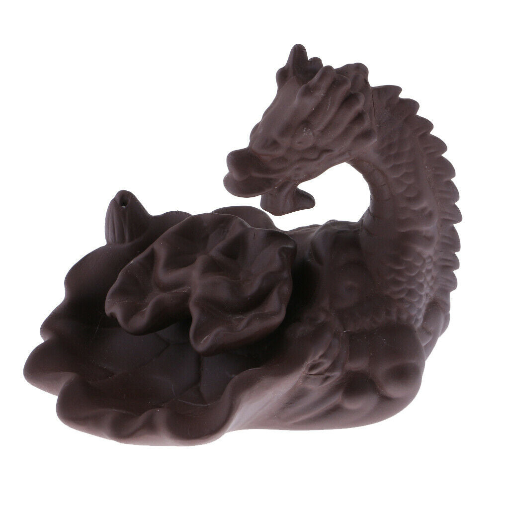 Dragon Pond Smoke Backflow Tower Cone Incense Burner Cone Holder Ceramic #2