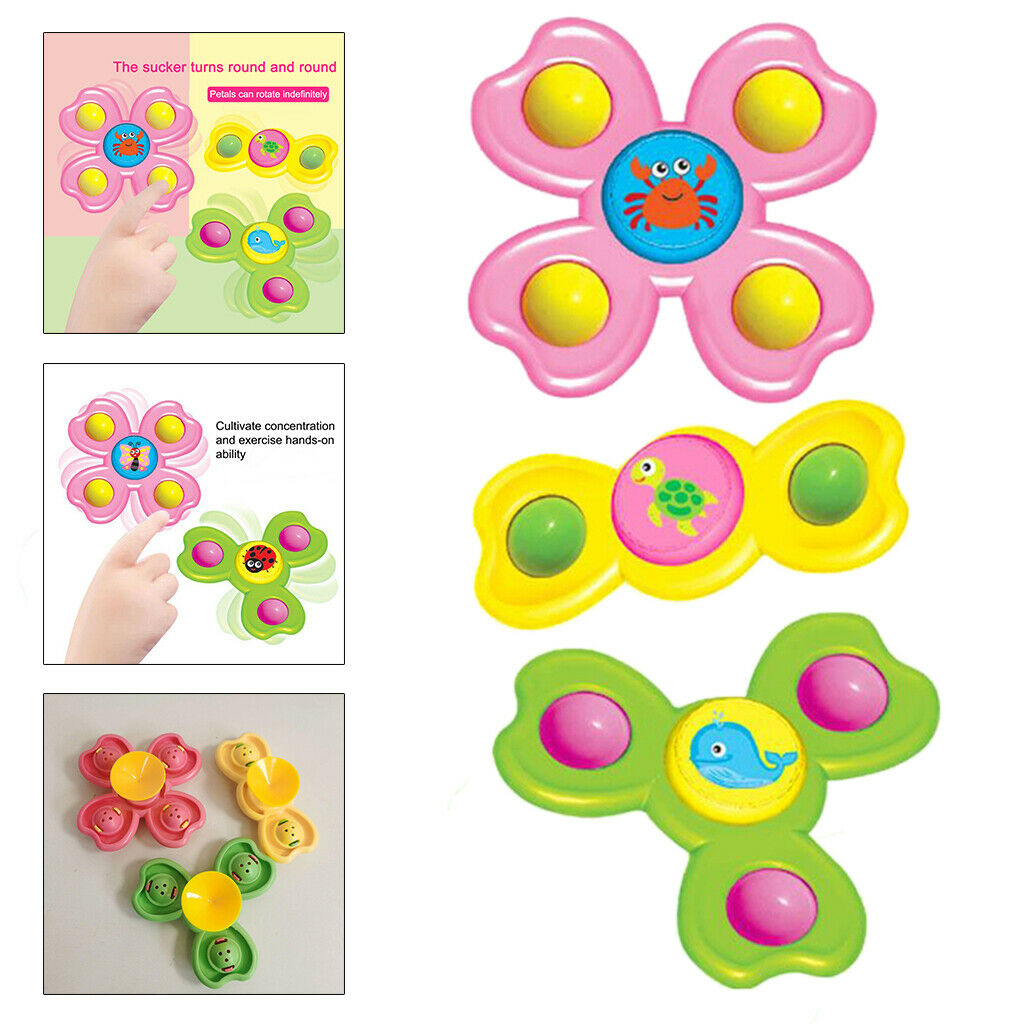 Spinning Top Suction Cup Hand Spinner Toys Focus Kids Adults Baby Sea Animal