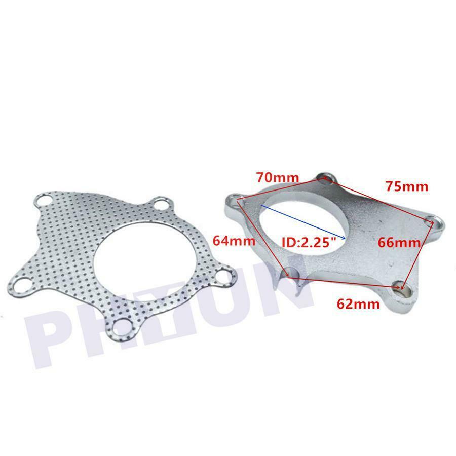 T3/T4 T04E 5 Bolt Flange Stainess 2.5" Turbo Exhaust Downpipe/Dump Pipe + Gasket
