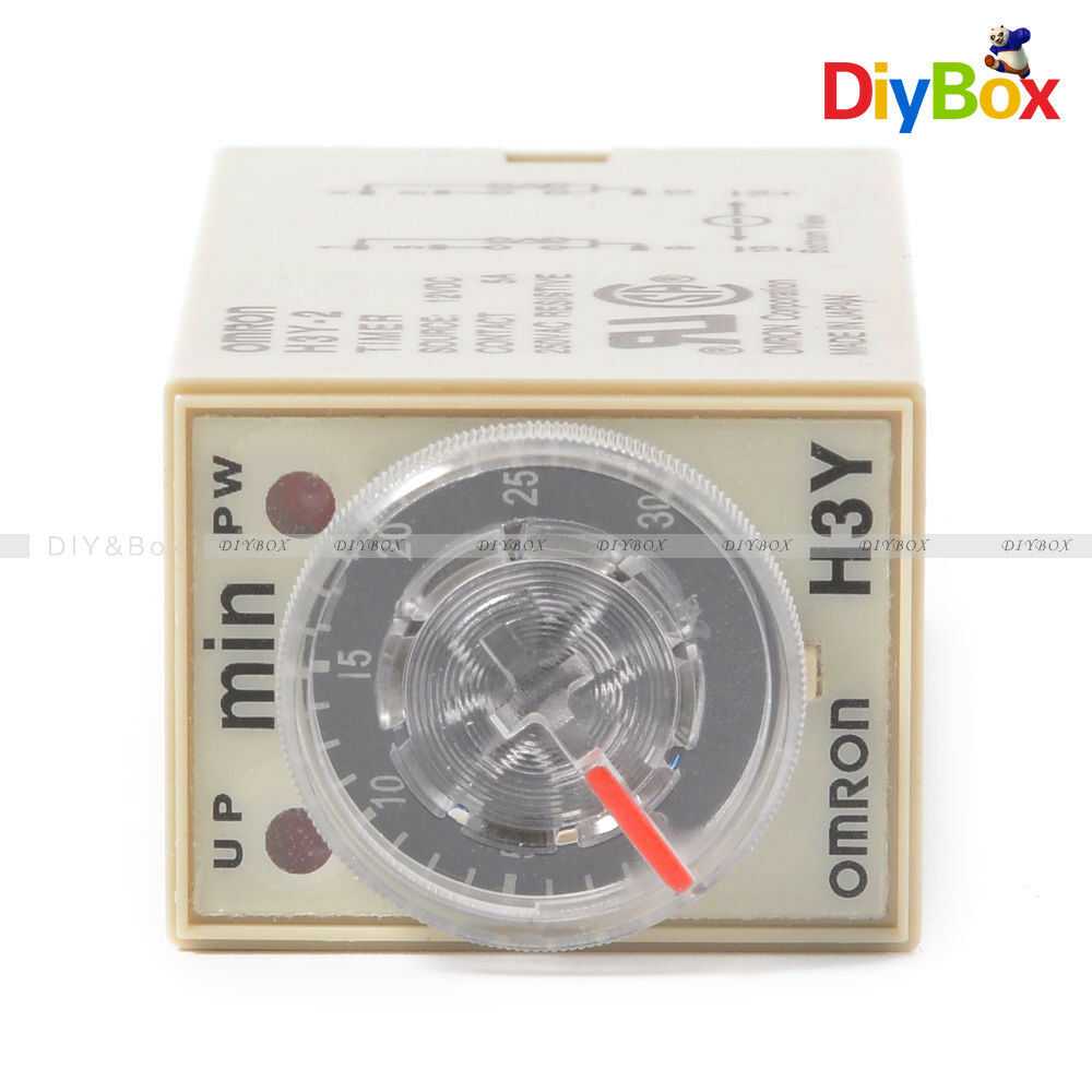 H3Y-2 AC 220V Relais de Temporisation 0〜30 Minute Solide Minuterie DPDT Base DIY