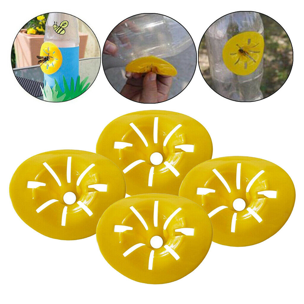 4x Garden Flying Wasp Trap Reusable Mini Flower Shaped Outdoor Pest Control