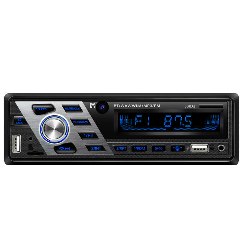 Dual USB Car Stereo MP3 Player Bluetooth Music AUX Radio Audio Voice Control 12V